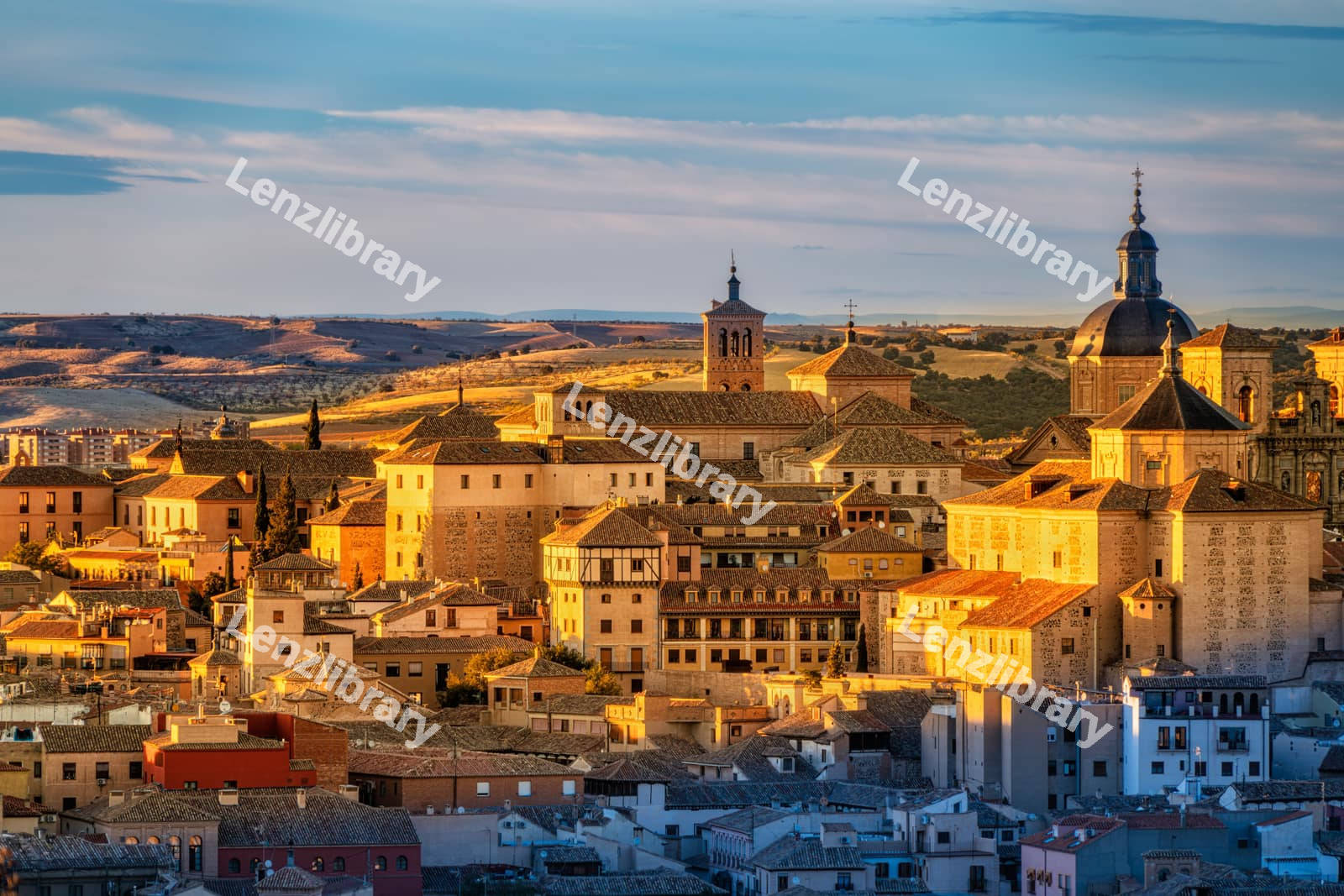 The old city of Toledo at sunset